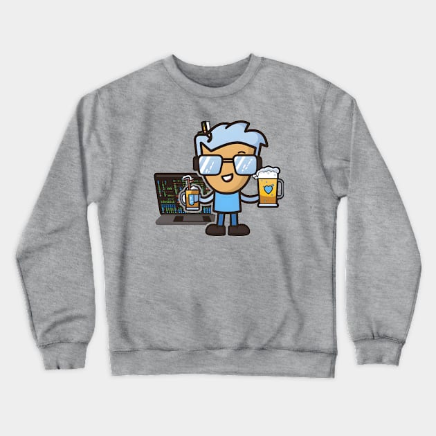 Coding And Beer is Where The Magic Happens Crewneck Sweatshirt by Xtian Dela ✅